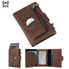 Men Wallet Airtag Rfid Blocking Money Clip Credit Card Holder Pop Up Aluminium Case Front Pocket Trifold Male Purse for Air Tag 1