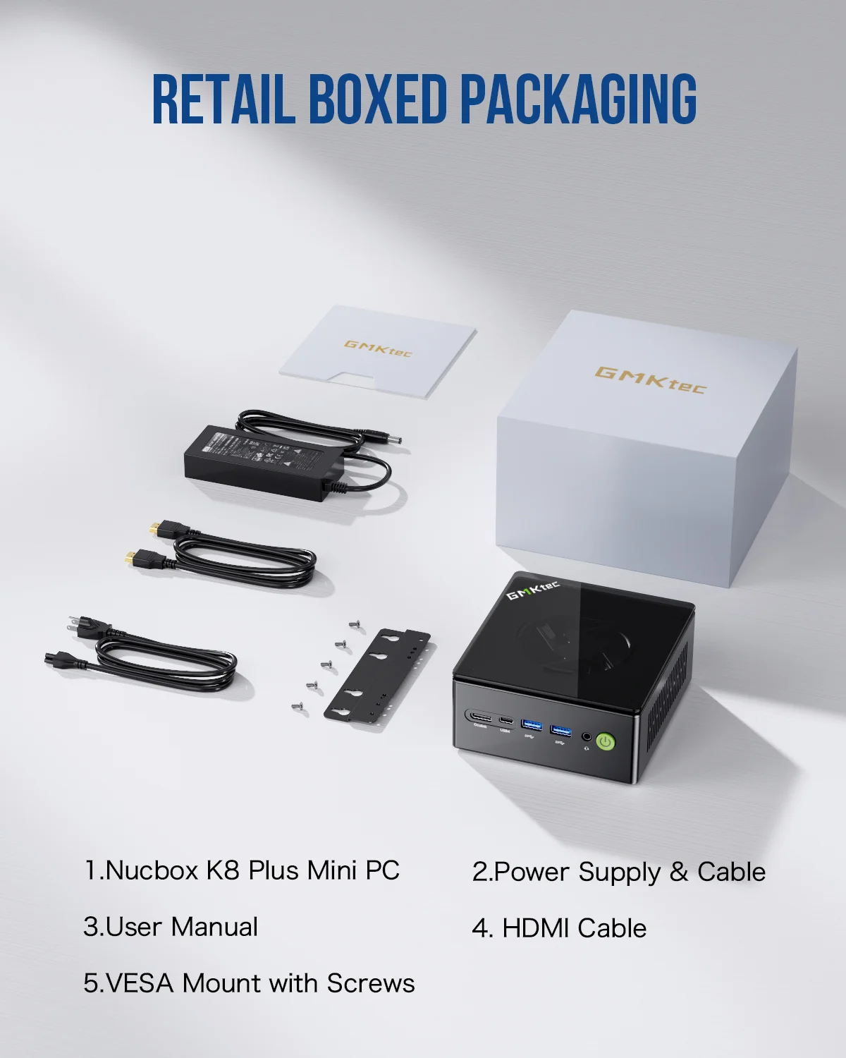 GMKtec K8 Plus Ryzen 7 8845HS MINI PC DDR5 5600Mhz PCIe4.0 SSD