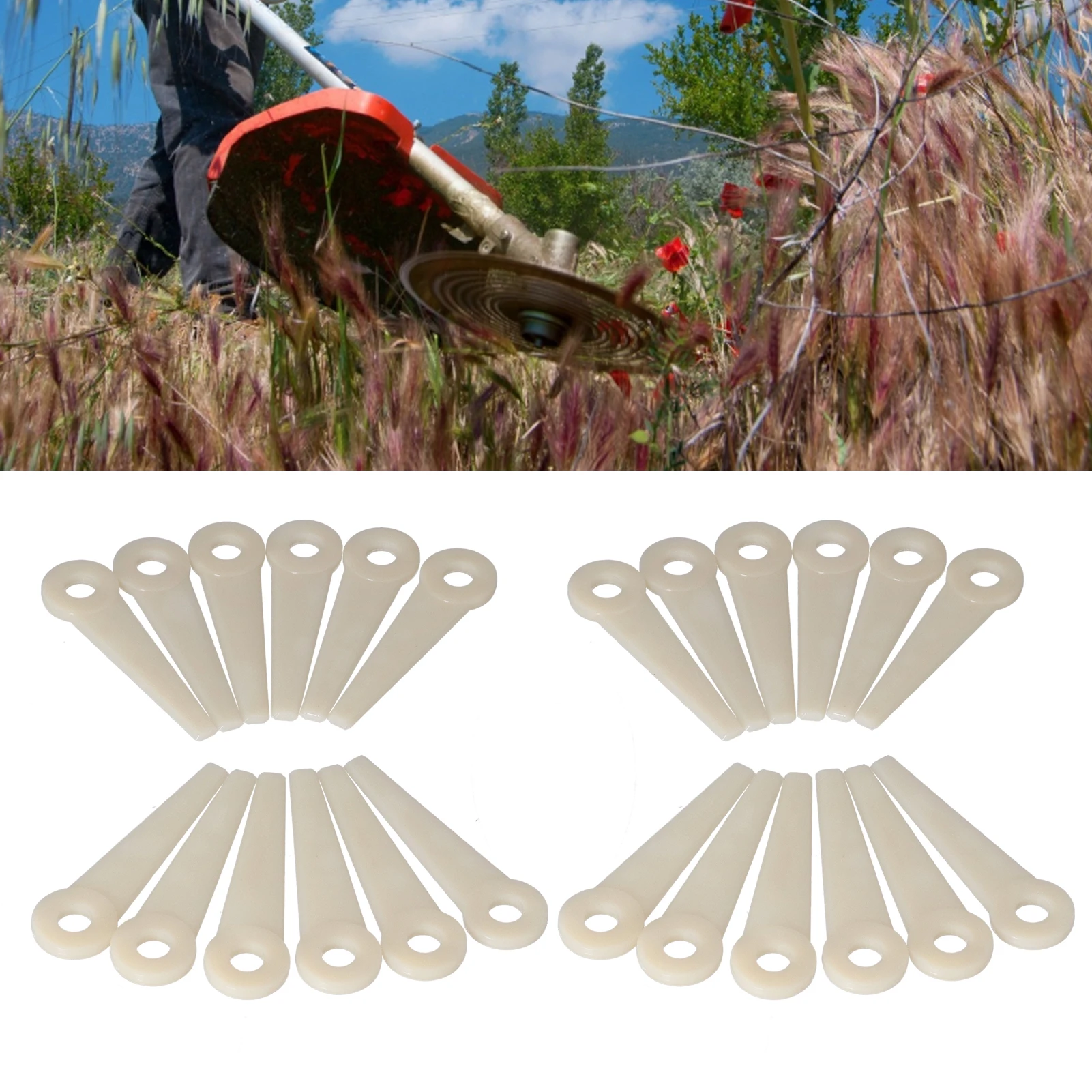 Plastic Grass Trimmer Blades Plastic Cutter Blades Lawn Mower Head Blade Replacement 4111‑007‑1001 for Stihl PolyCut