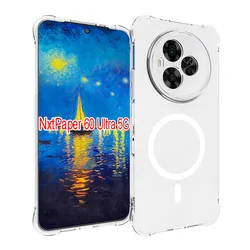 Air Cushion Shockproof Clear Airbag Silicone TPU Back Cover for TCL NxtPaper 60 Ultra (Airbag Case)