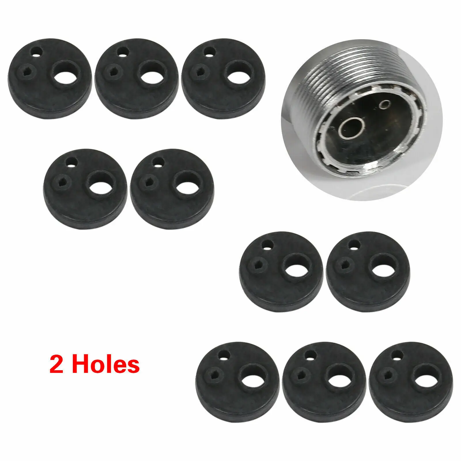 50pcs Dental Handpiece Gasket Gaskets 2 Hole Silicone For Nsk/Kavo