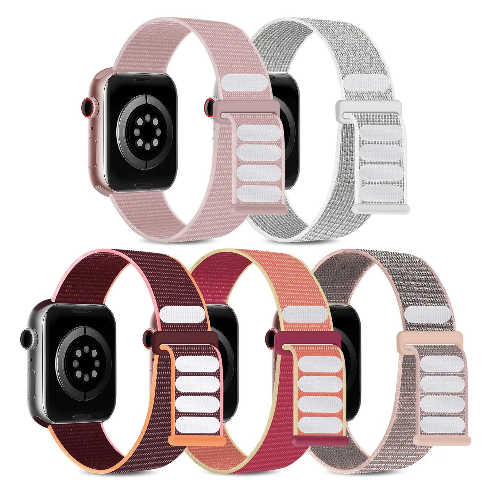

Ремешок спортивный для Apple Watch Band Ultra 2, нейлоновый браслет для iwatch Series 9 8 se 7 6 5 3, 49 мм 44 мм 40 мм 45 мм 41 мм 42 мм 38/45 мм