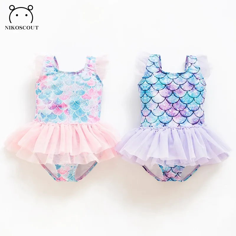 Swimsuit Girl Baby Mermaid Swimsuit Baby Skirt Princess Children's Bikini Beach Vacation Cute