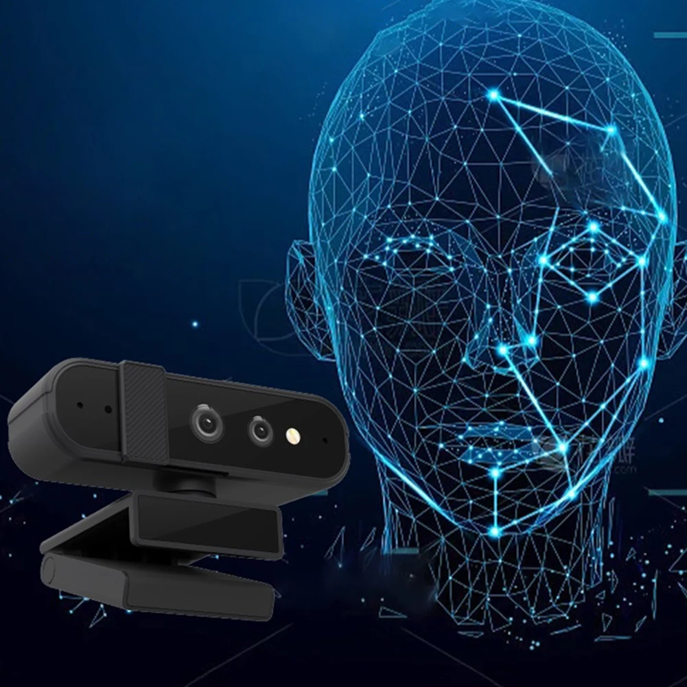 듀얼 마이크 자동 초점 USB 컴퓨터 웹 카메라, Windows Hello용, 유튜브, 페이스북, 브이로그용, HD 1080P, 30FPS