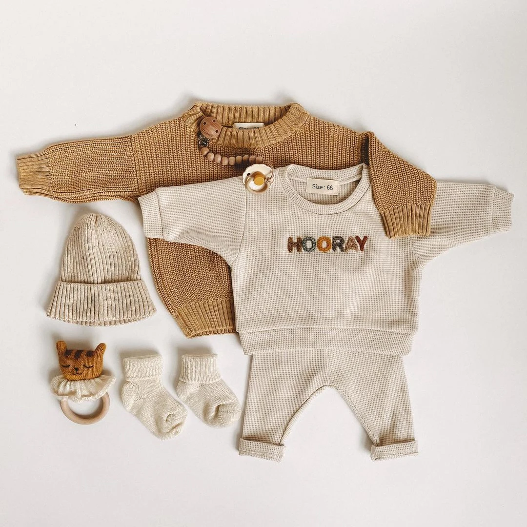 2022 Spring Fashion Baby Clothing Baby Girl Boy Clothes Set Newborn Sweatshirt + Pants Kids Suit Outfit Costume Sets Accessories - 2