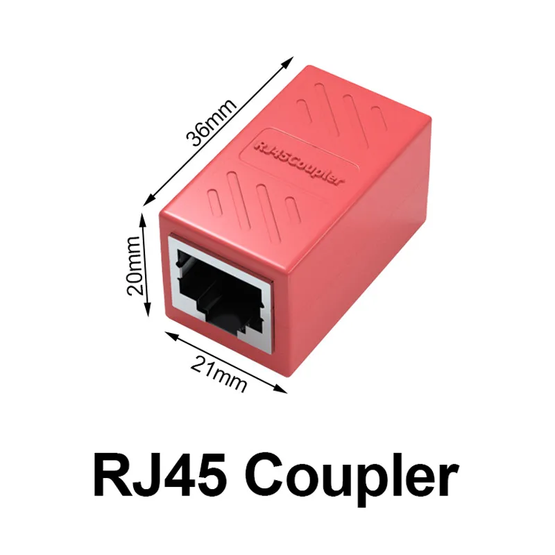 Adaptador unión RJ45 hembra a hembra para extender cables de red - Tecnopura