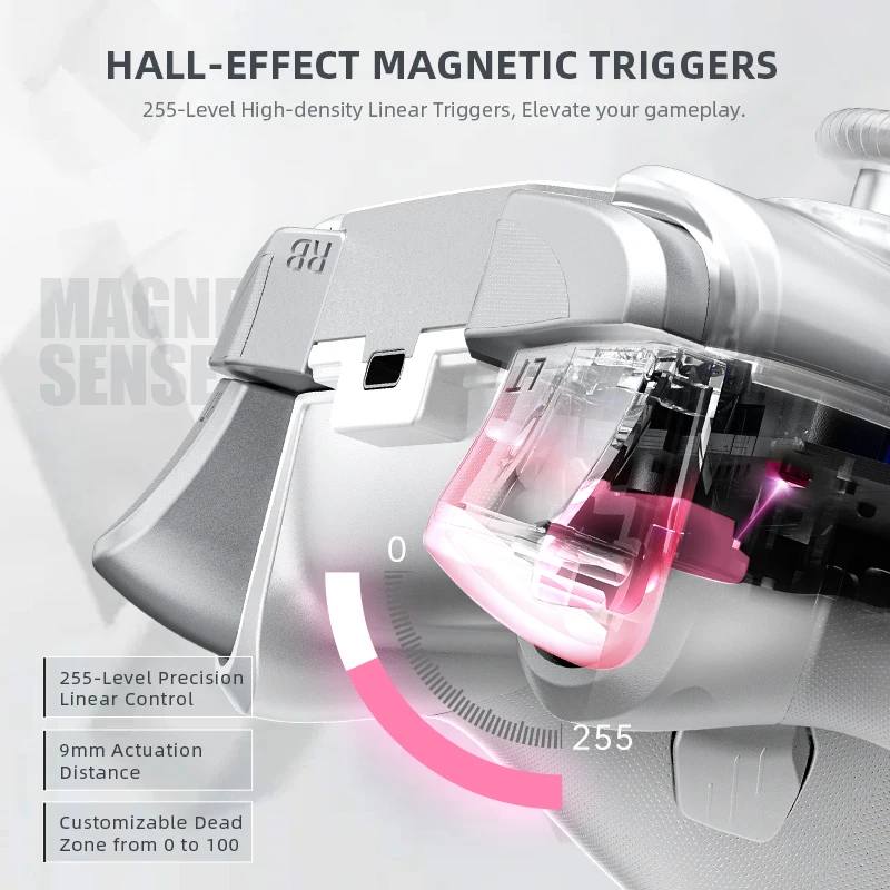 MACHENIKE-G5Pro Maxゲーミングコントローラー,RGB充電スタンド付き