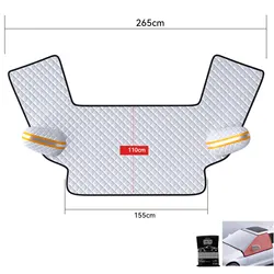Deluxe Car Windshield Cover - All-Weather Protector and Sunshade (M)