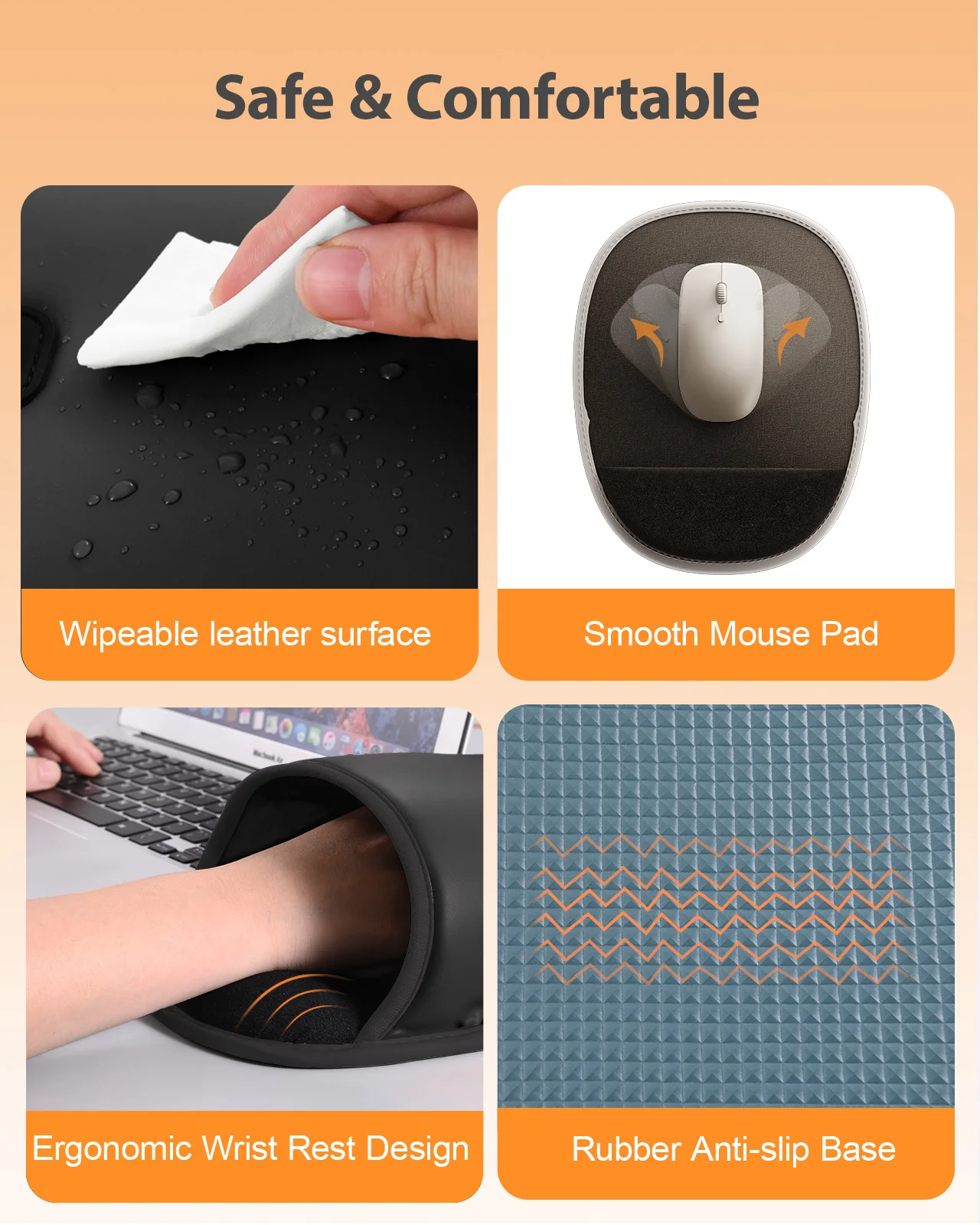 Eary 5V 2A USB Heated Mouse Pad Hand Warmer 3 Settings Temperatures 3 Timer Adjustable Winter Great Gifts for PC Users Men Women