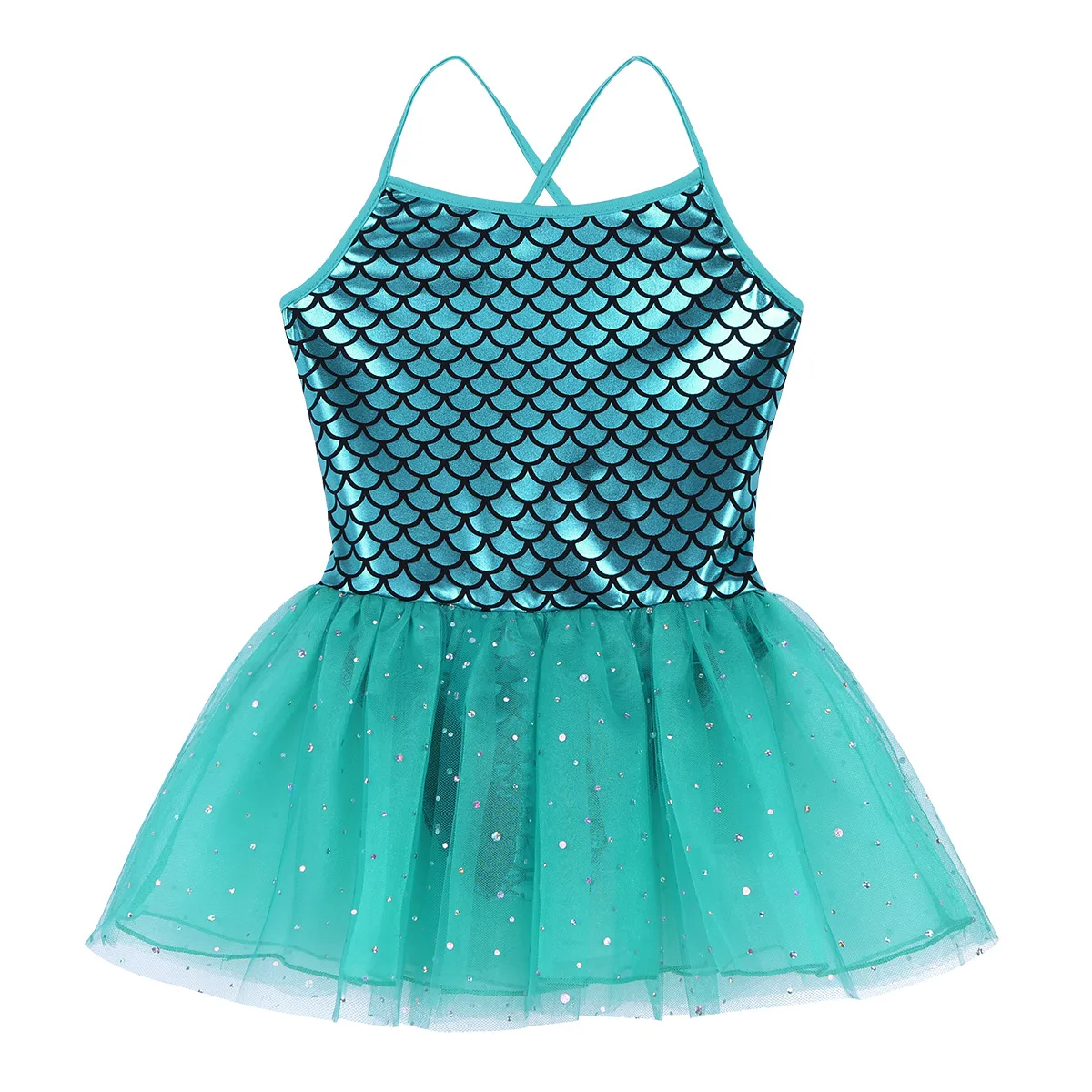 Kids Girls Glitter Mermaid Ballet Tutu Dress Gymnastics Leotards Ballet Dance Performance Costumes Dancewear Ballerina Dress ballet leotard,dance leotard,ballet skirts,girls dance costumes
