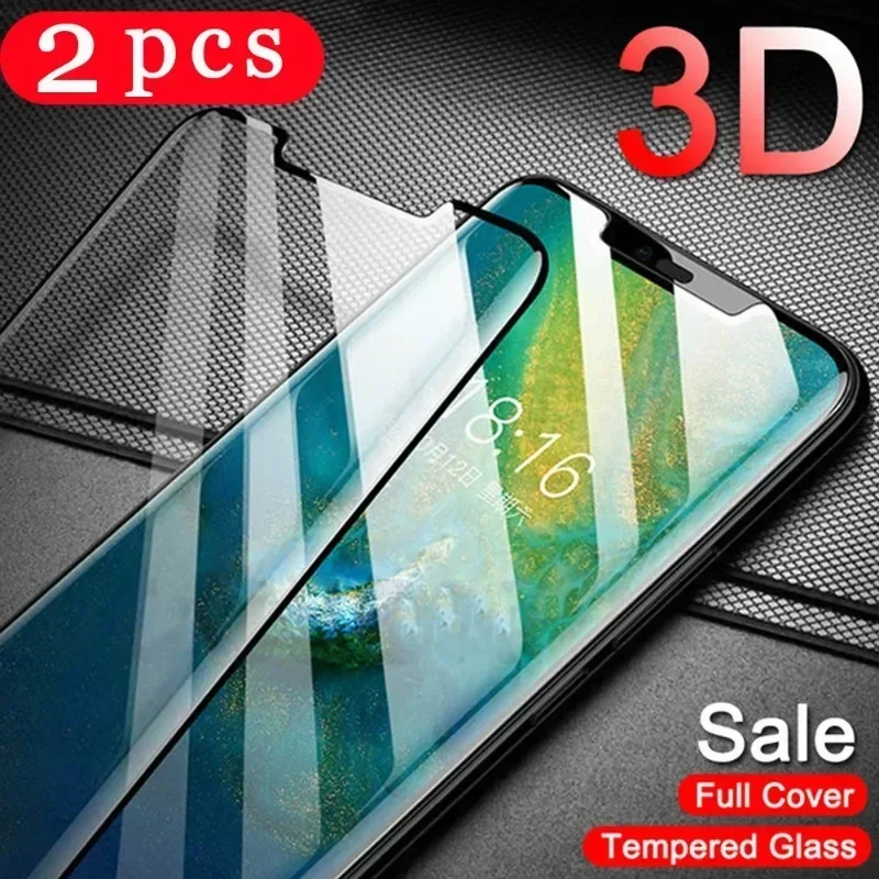 

2Pcs full cover 9h hardness tempered glass for huawei mate 30 20 pro 20X 10 lite 9 screen protectors