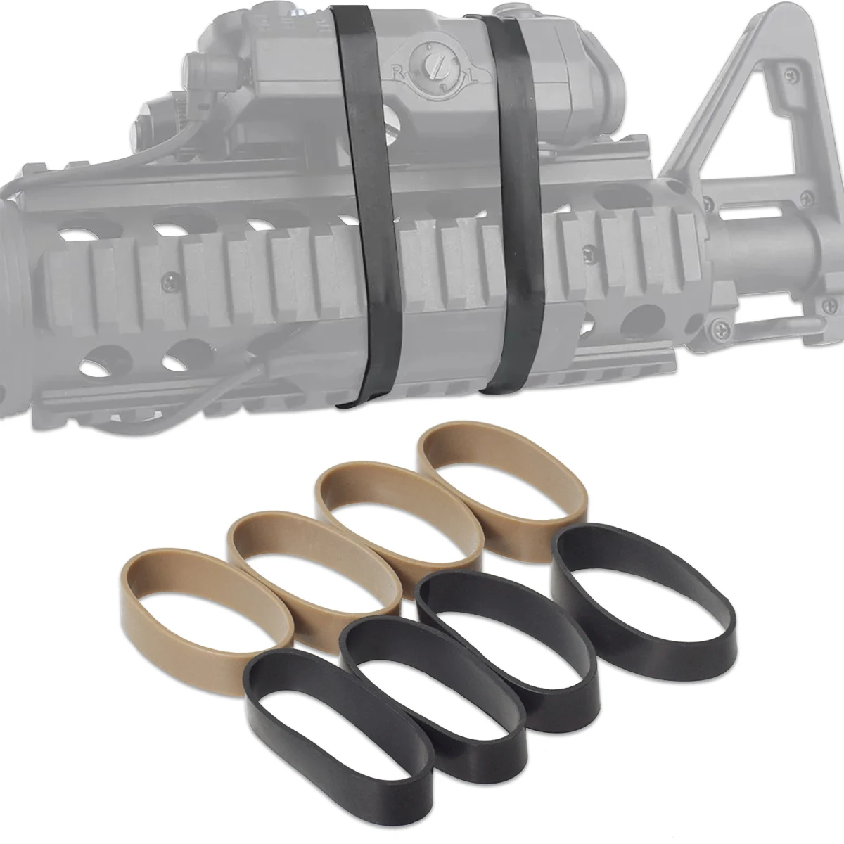 

High Elastic Strength 4PCS/8PCS Rubber Ring Tactical Hunting Rilfe Band For DBAL A2 PEQ15 Flashlight Laser Sight Switch Slot