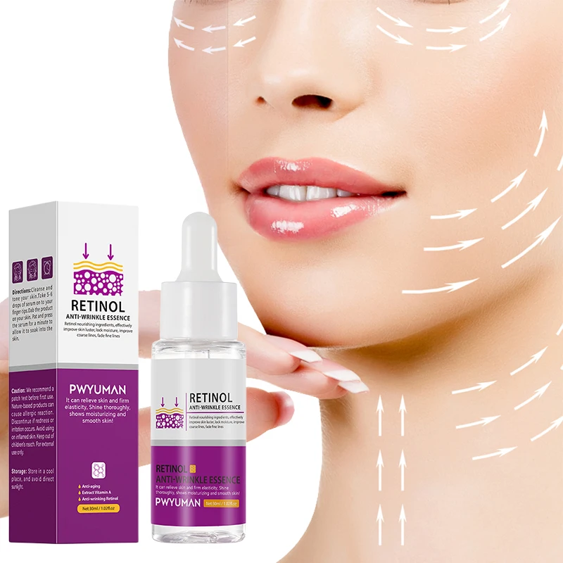 Retinol Anti-Wrinkle Facial Serum Smooth Fine Lines Face Lifting Pore Shrinking Moisturize High Quality Korean Skin Care Product