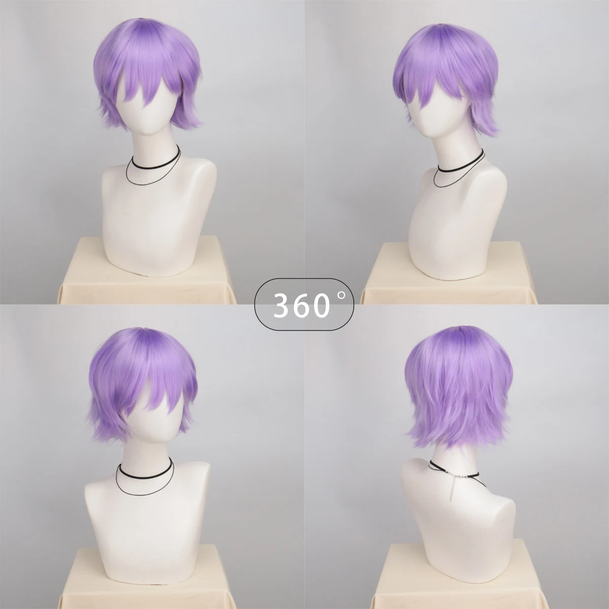 Synthetische Unisex 12 Zoll kurze Cosplay Haar Party weiß rot rosa blond orange gelb Perücken mit Pony Lolita Perücke für Männer Frauen – Detail 22