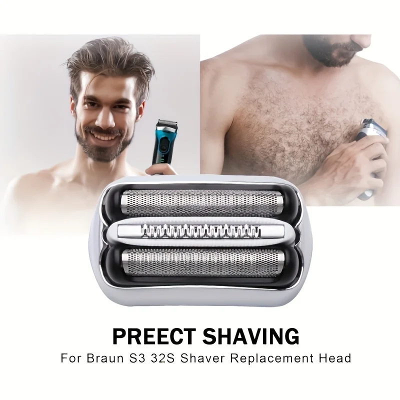 32S Series 3 Replacement Head for Braun S3 Shaver3000s,310s,3040s,3050cc,3010s,3070cc,3080s,3090s,350cc-4,370cc-4,380s-4,3090cc 3