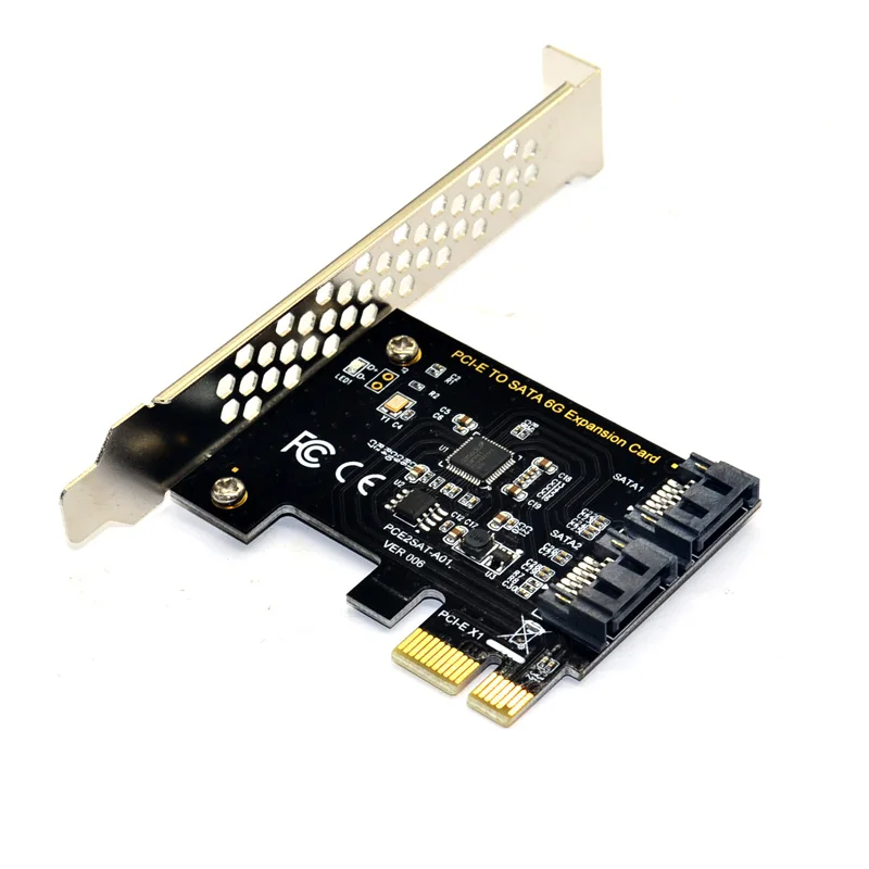 

Chia Mining PCIE SATA PCI-E Adapter PCI Express SATA 3 Controller Card 2 Port SATA III 6Gb Adapter Expansion Card for Desktop PC