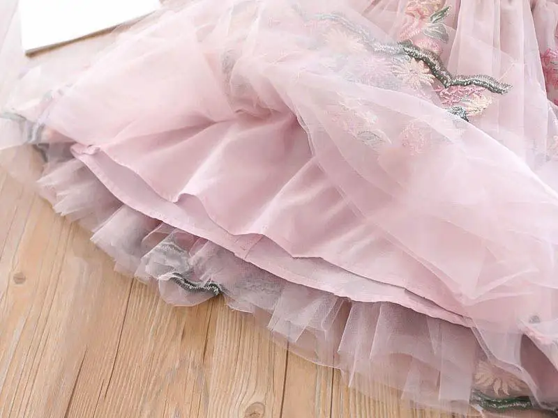 Girls Princess Dress Polka Dot Flower Wedding Evening Clothing for 3 5 8 Years
