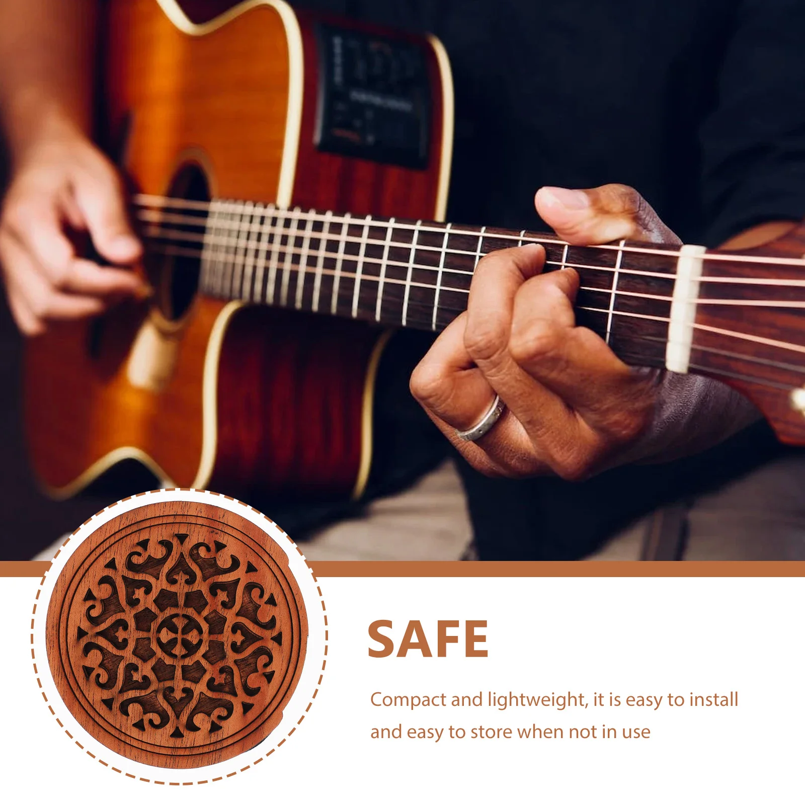 Guitar Sound Hole Cover Wooden Soundhole Covers Resonator Screen Guitars Electric Parts