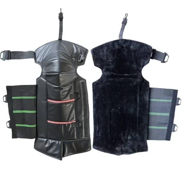 Motorcycle Warm Kneepad Legs Motorbike Riding Windproof Winter PU Leather Waterproof Scooter Protective Protective Knee Pads 2