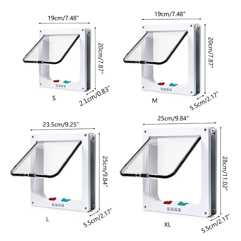 Freedom Dog Security Door for Pet Kitten Cats Flap Door for Indoor Outdoor Cold Weather Flap Pet Dogs House