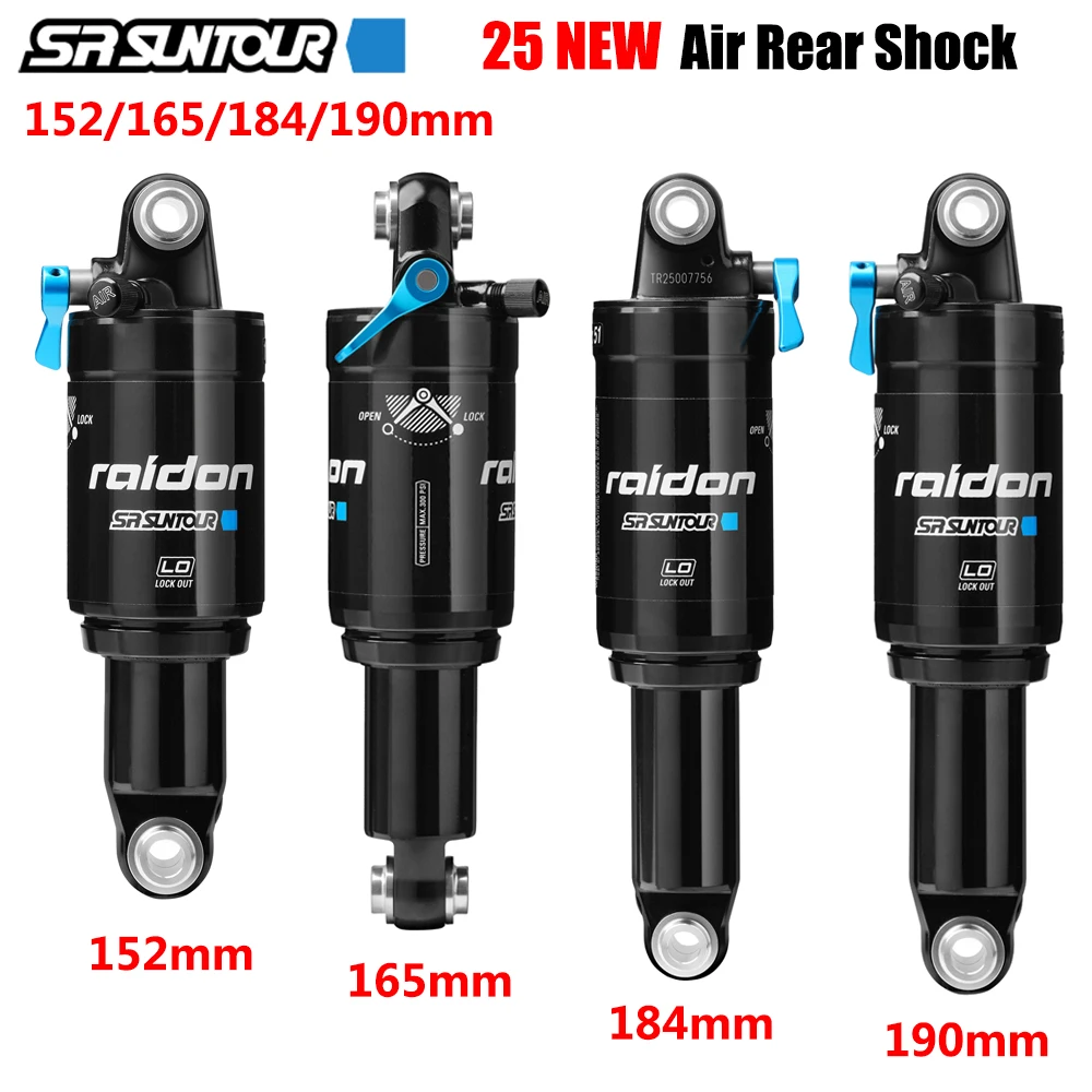 Bicycle Rear Shock MTB Mountain Bike Air Rear Shock XC Air Suspension Absorber 25 SR SUNTOUR