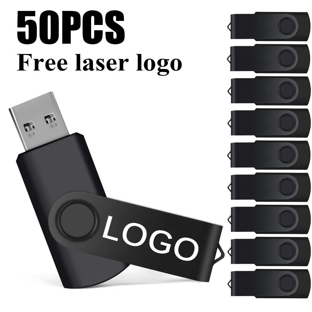 thumbnail image 1 of Memoria USB 2.0 de alta velocidad con logotipo personalizado, 50 unidades, 4 GB, 8 GB, 16 GB, 32 GB y 64 GB, 1 of 5