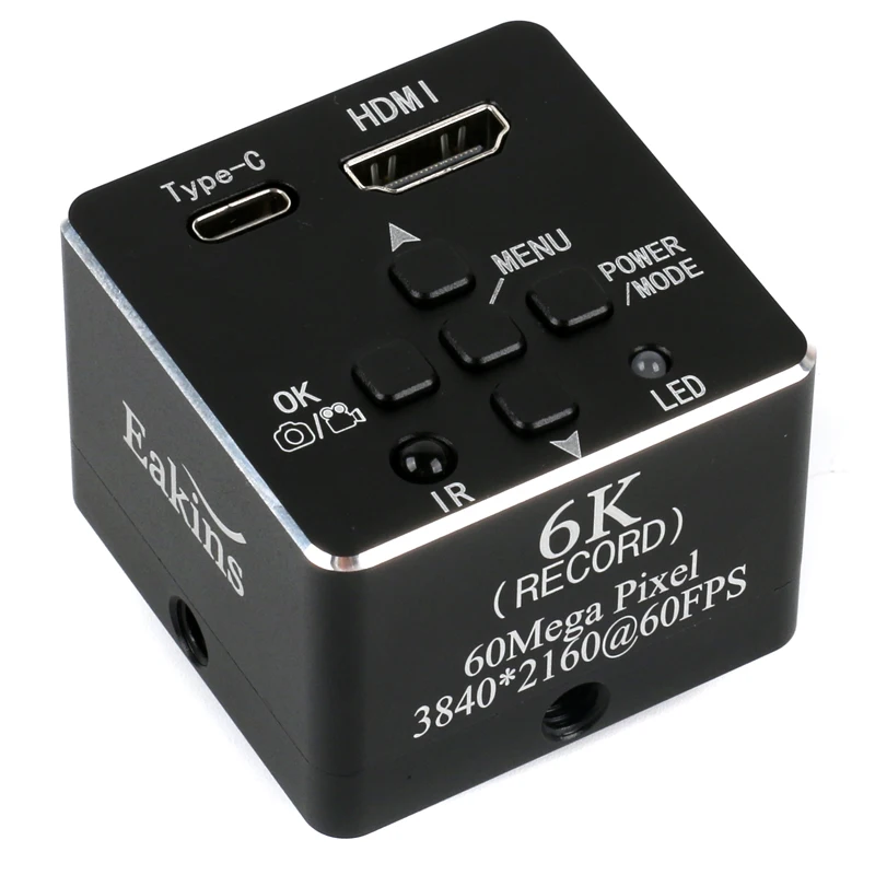 60MP 1080P 4K HDMI 타입-C PC 산업용 전자 비디오 현미경 카메라 디지털 줌 1-5X 휴대폰 CPU PCB 납땜 수리용