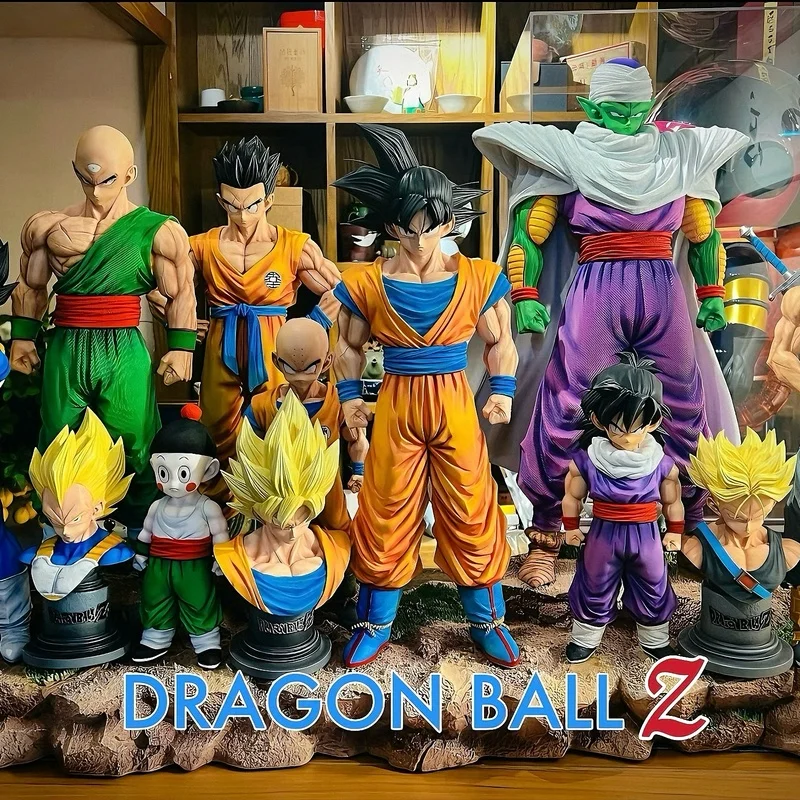 Anime Dragon Ball Kids Krillin Son Gohan Trunks Action Figures PVC Model Collection Desktop Decoration Toys Kids Birthday Gifts