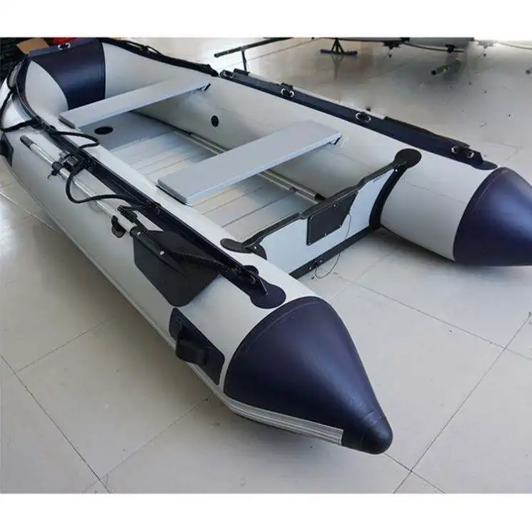 3m Folded Sport Inflatable Boat for 4 Persons Outdoor Entertainment on Lake River and Offshore Sea