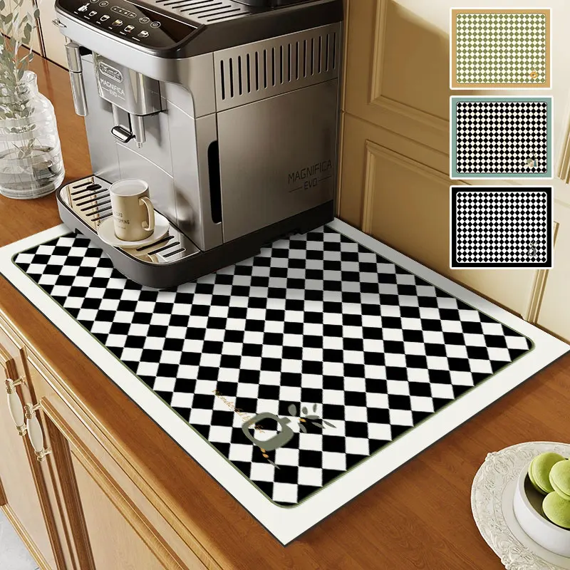 Dust Proof Washing Machine Mat Cover Solid Color Kitchen Drain Pad