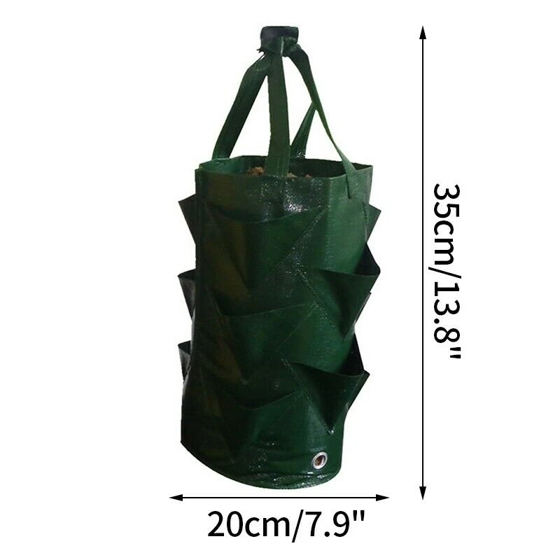 1Pc Felt Hanging Tomato Grow Bag Upside Down Planter Multi-Function Strawberry Vegetable Flower Plant Grow Bags Garden Plant Pot