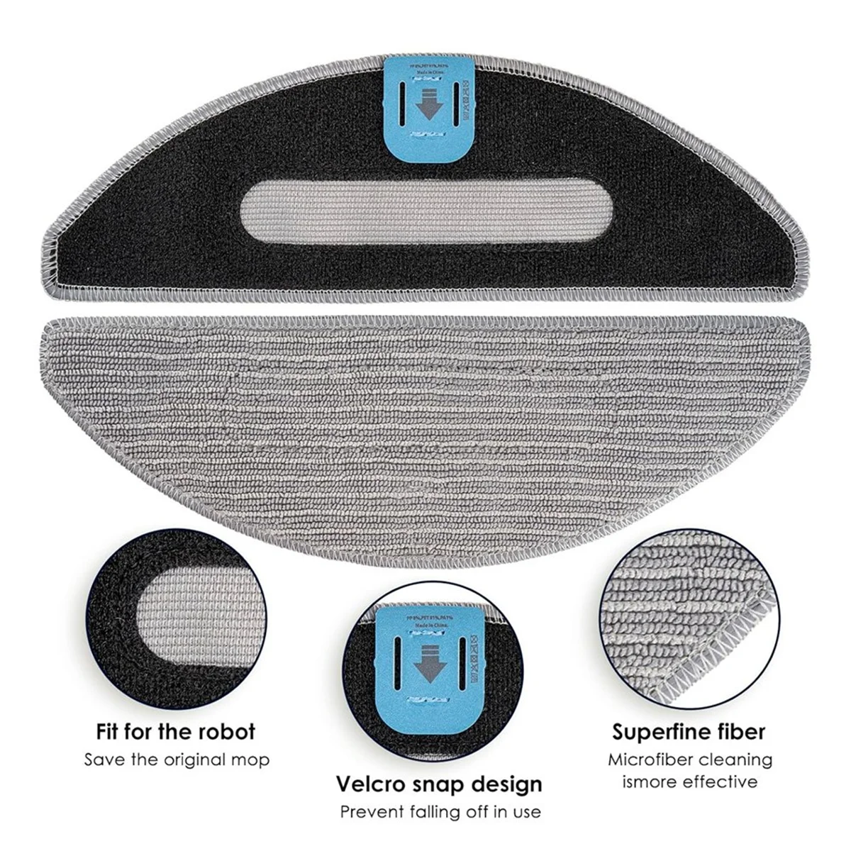 3 Mop Cloth + 6 Wicks for Irobot Roomba Combo J5 J5+ I5 I5+ J5 J5+ I5 I5+ Robot Vacuum & Mop, Replacement Accessories