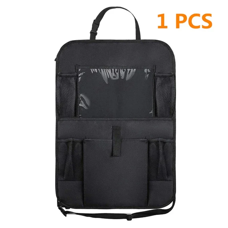 Car Backseat Organizer with Touch Screen Tablet Holder Auto Storage Pockets Cover Car Seat Back Protectors for Trip Kids Travel car phone holder