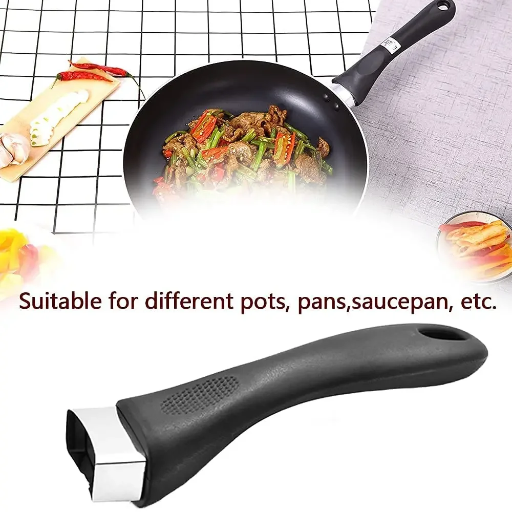 Detachable Pot Handle Black Pot Handle Non-slip Bakelite Grip Replacement Handle for Kitchen Cookware