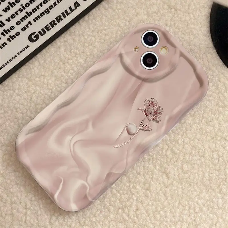 thumbnail image 1 of Funda de silicona suave con patrón de rosa para teléfono, accesorios de Tpu para Iphone 11, 13, 15, 12, 14, ProMax, X, Xr, Xsmax, 14, 7, 8Plus, 1 of 5