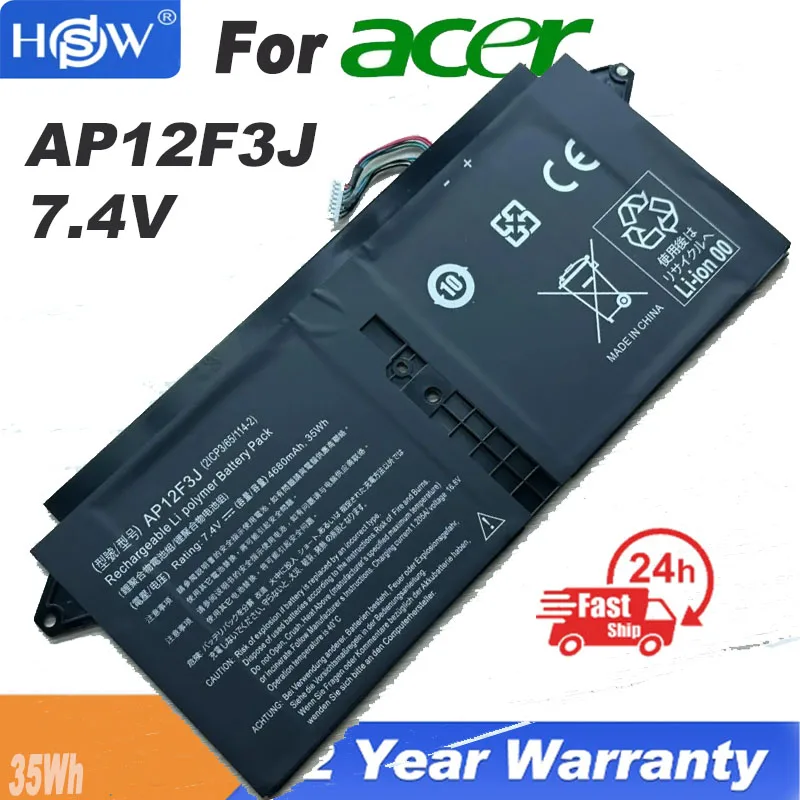 

New 7.4V 35Wh Genuine AP12F3J Laptop Battery Original For Acer Aspire S7-391 S7-392 S7-393 13.3-Inch 13" KT.00403.009 4Cell