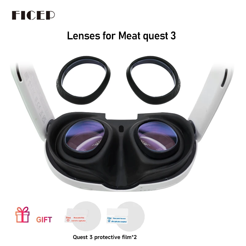 

FICEP For Quest 3 Prescription Lenses Anti Blue Myopia Lens Quick Disassemble Frame Glass For meta Quest 3 Accessories