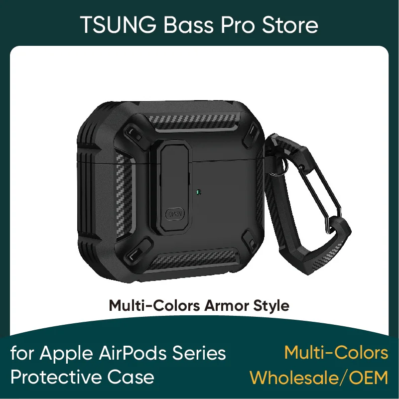 2023 Nuova Custodia Protettiva Antiurto Per Airpods Custodia Per Armatura Militare Resistente Per Apple Airpods Pro,Airpods Pro 2,Airpods 3 2 1