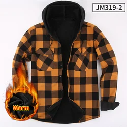 Men's Flannel Plaid Hooded Shirt - Warm and Comfortable Casual Fashion - XL (3)