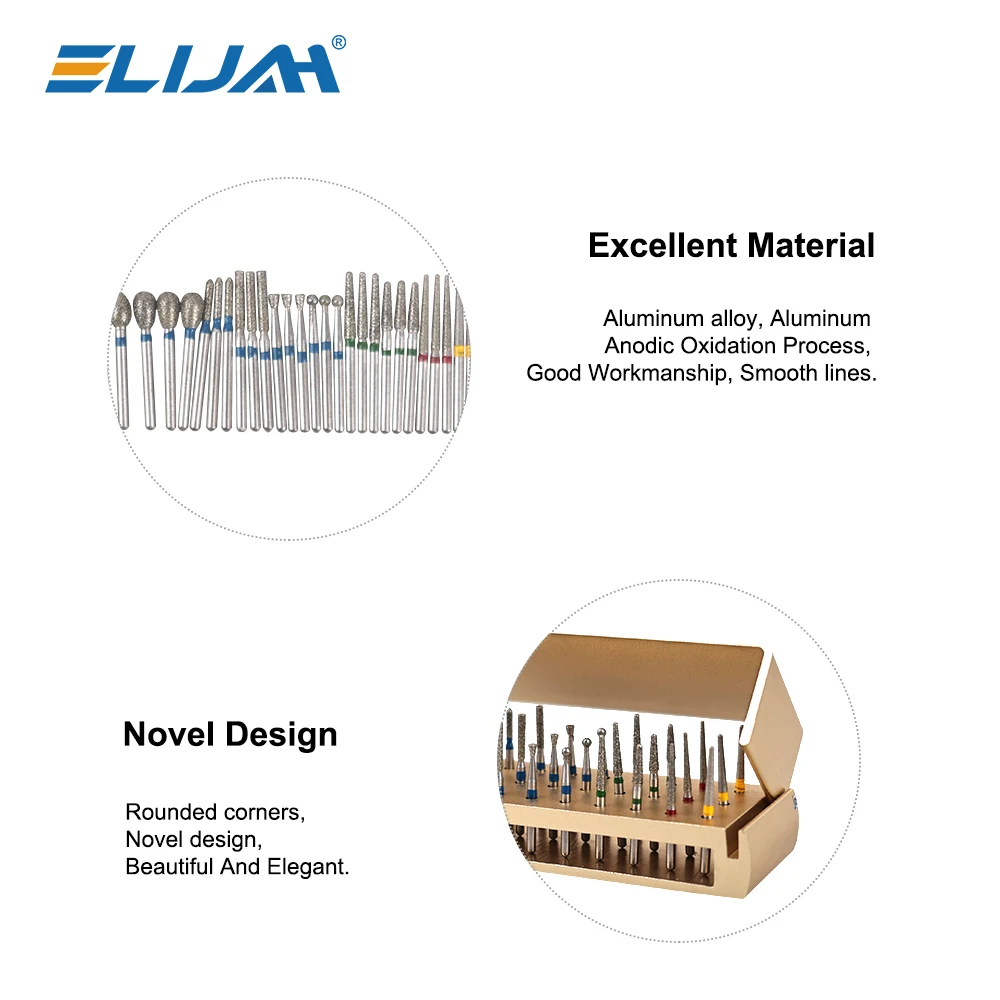 Frese Dentali Diamantate 2 Set Frese Diamantate Per Laboratorio Odontoiatrico - Acciaio Inox Rivestito Diamante, Diametro 2,35 Mm Micromotore Dentista - Foto 8