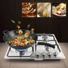 Burners Cooktop Built-In Stoves,Stainless Steel Natural Gas/LPG Gas Hob Conversion Kit,Stainless Steel Surface and Cast Iron Gra 2