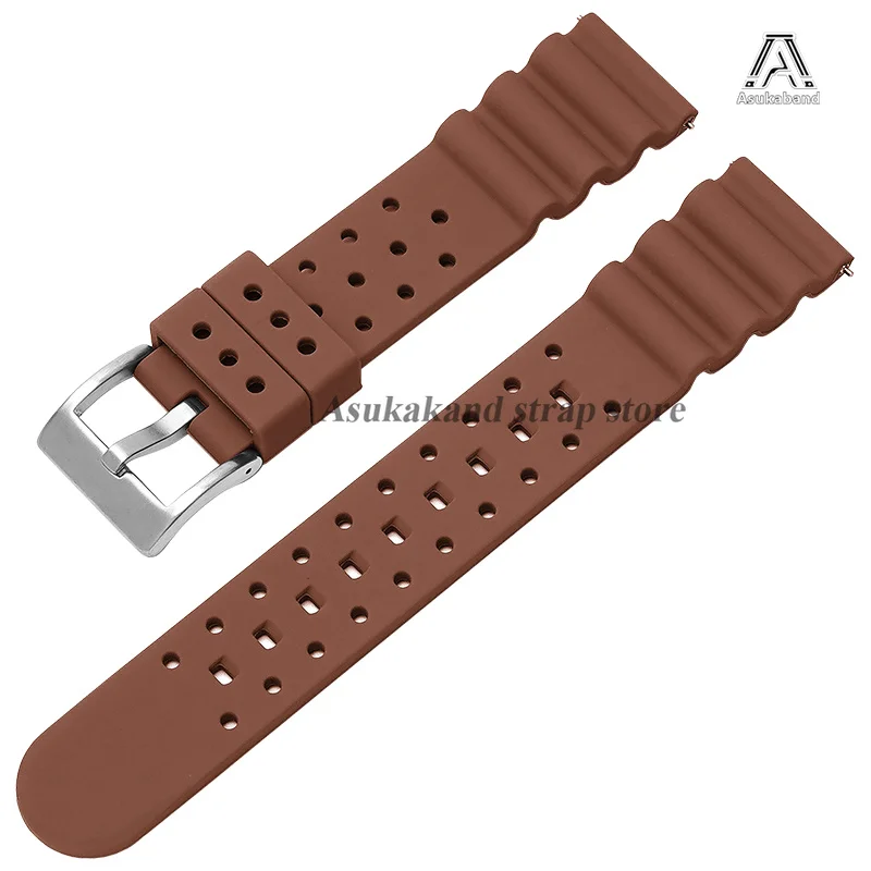 Universal Men's Sport Waterproof Silicone Watch Strap with Quick Release
