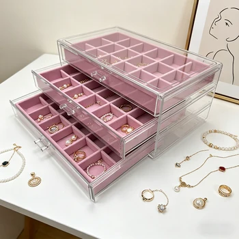 Pink Velvet Jewelry Box 1