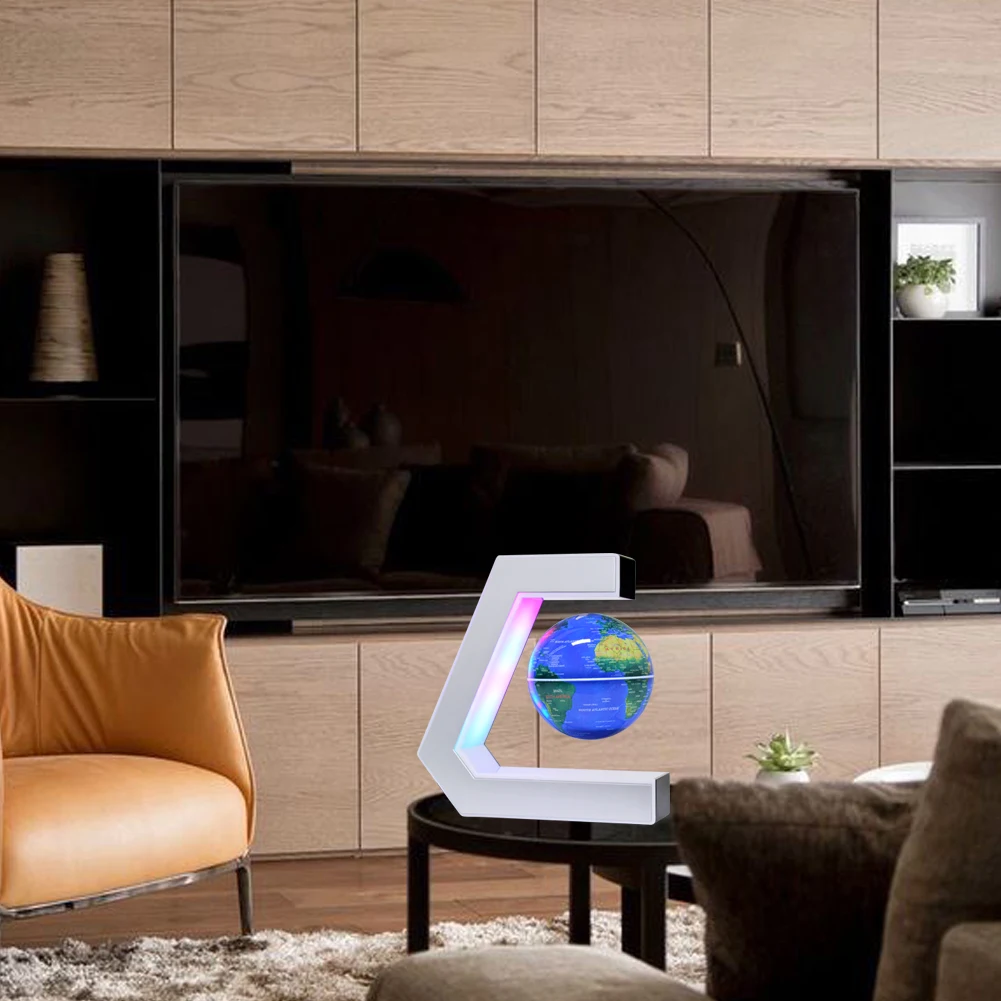 Rotating Magnetic Float With Led Light Home Decoration Kids Birthday Gift