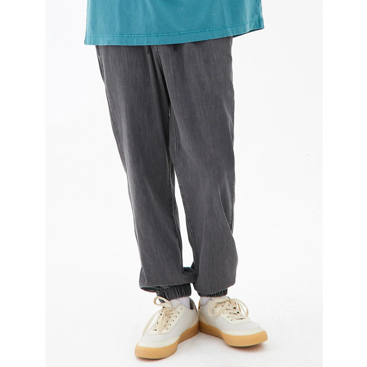 Metersbonwe Jogger Jeans Men 22 New Summer Loose Pants Male 100% Cotton Paper Bag Waist Jeans