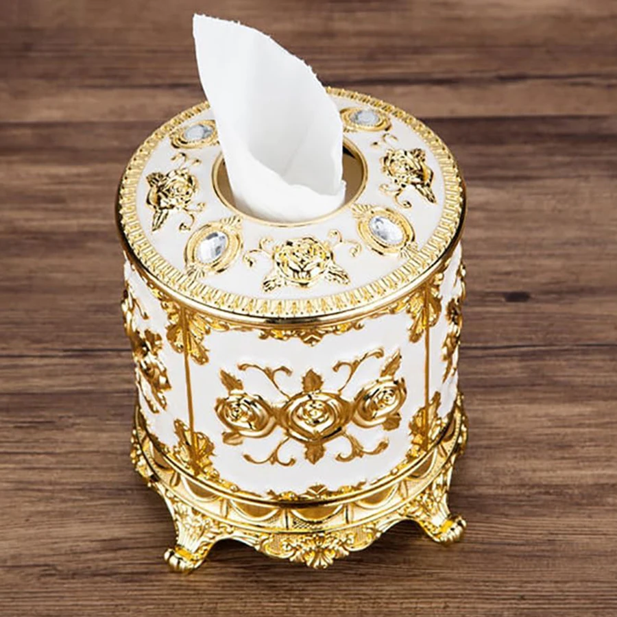 European Pattern Roll Tissue Organizer,Bathroom Countertop Organizer Round,For The Organization Of Single Rolls Of Paper Towels 6