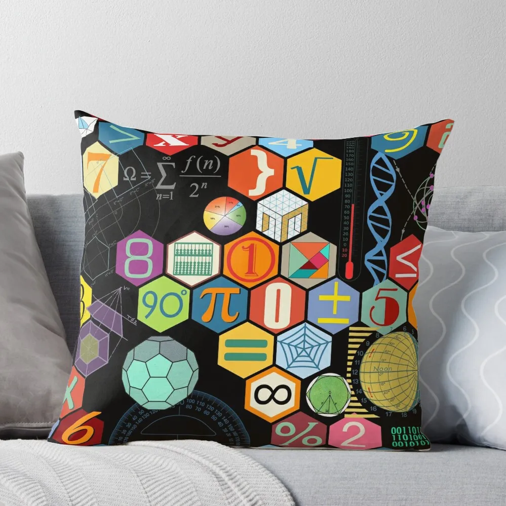 

Math in black! Throw Pillow Room decorating items Christmas Pillowcase