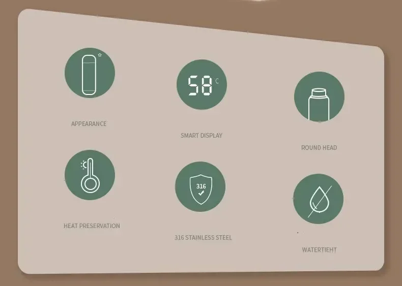 Description Picture 3 of item500ML Tea Water Separation Intelligent Insulated Mug Thermos Flask Stainless Steel Vacuum Kettle Coffee Mug Thermos Mug