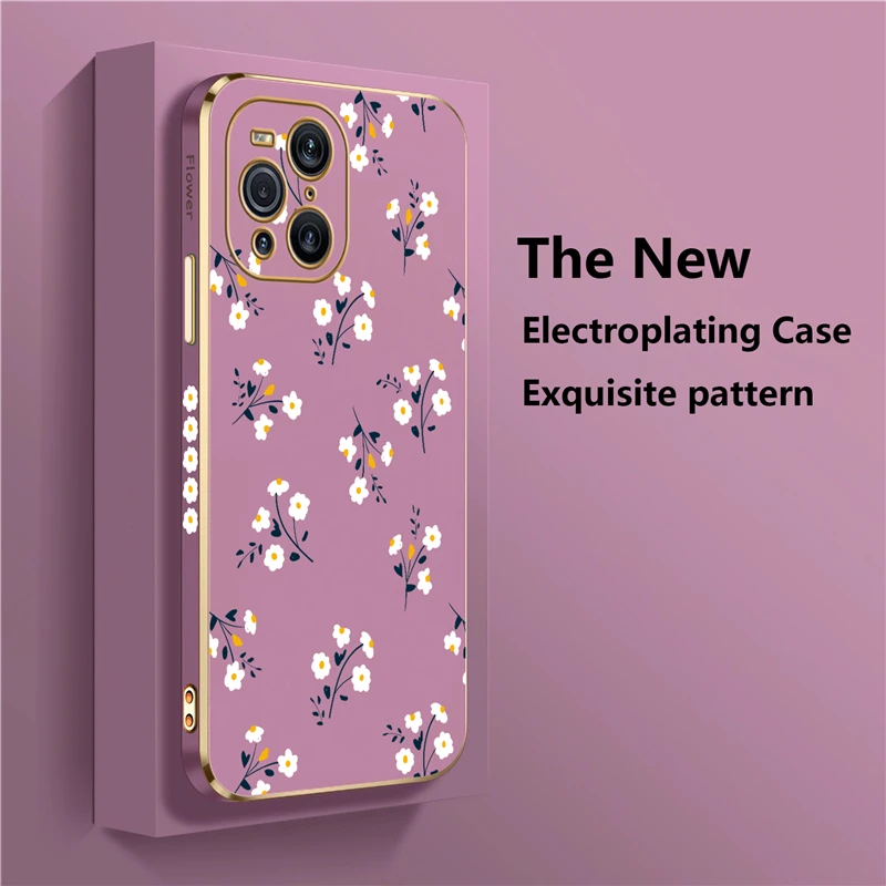 Luxury Flower Plating Silicone Soft Phone Case Cover