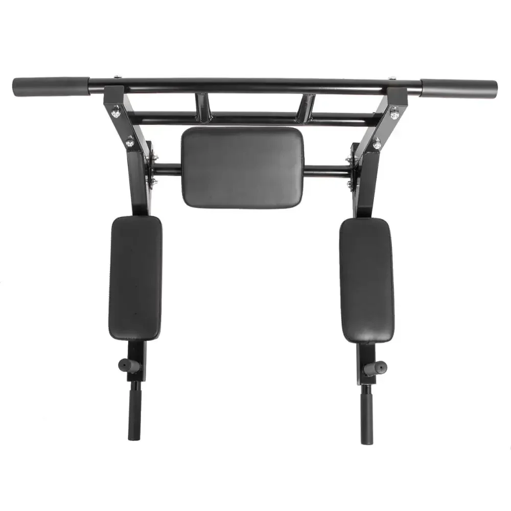 PU Leather Wall Mounted Training Bar Chin Up Pull Up Exercise Bar